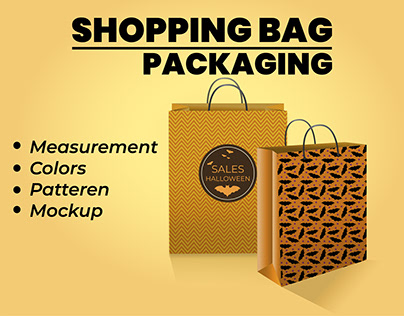 SHOPPING BAG DESIGN WITH MEASUREMENT