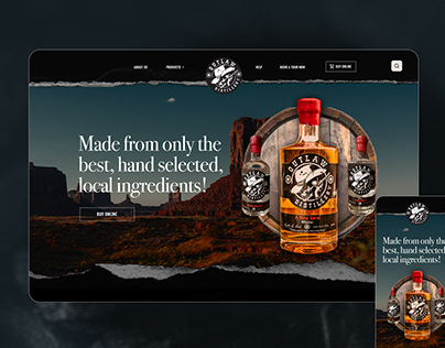 Project thumbnail - Outlaw distillery Web design