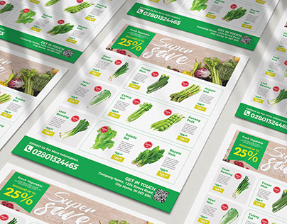 Supermarket Grocery Product Flyer Templates