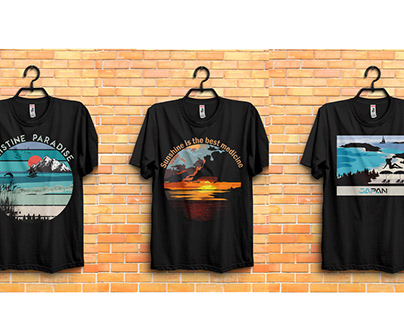 Summer beach t shirt design bundle