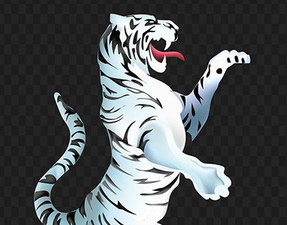 Tiger Gradient mesh illustration / Russia