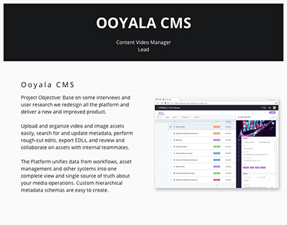 Ooyala Content Video Manager