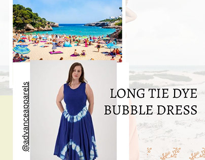 Long Tie Dye Bubble Dresses by