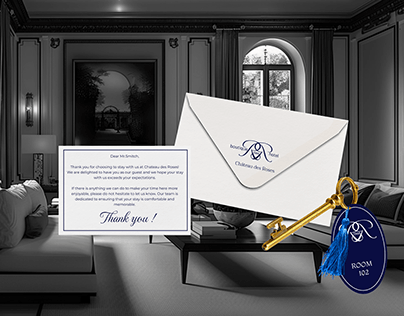 Brand identity for boutique hotel Chateau des Roses