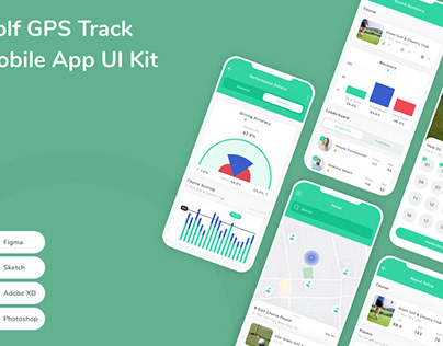 Golf GPS Track Mobile App UI Kit