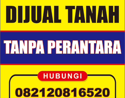 Spanduk/Banner Jual Tanah (Free Download Vector)
