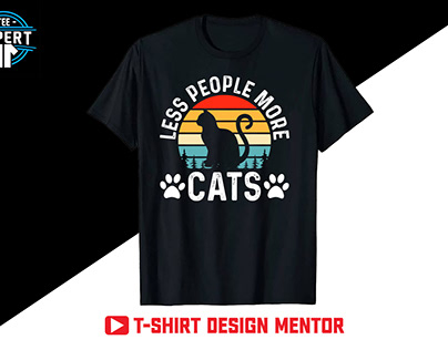 Cat Retro Vintage T-shirt Design