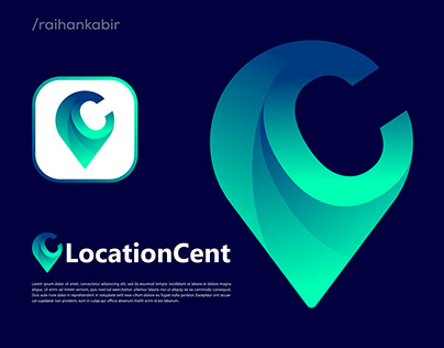 Locationcent logo branding design
