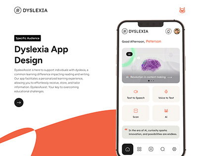 Project thumbnail - Dyslexia App Design