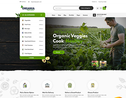 Organia - Organic Foods Store PSD Template