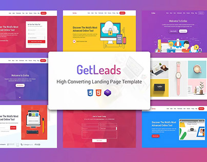 Free GetLeads - Marketing HTML Landing Page