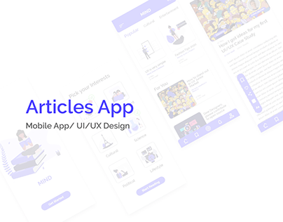 Project thumbnail - Articles App- Adobe XD Creative Challenge