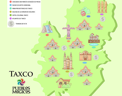 Mapa de Taxco de Alatrón,Guerrero