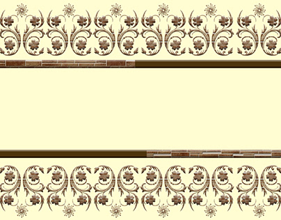 tile design with copy space on ivory background