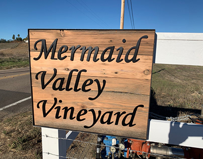 Mermaid Valley Vineyard signage