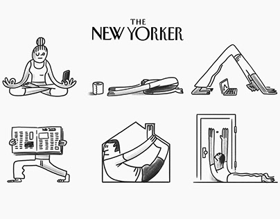 Confinement yoga spots for The New Yorker