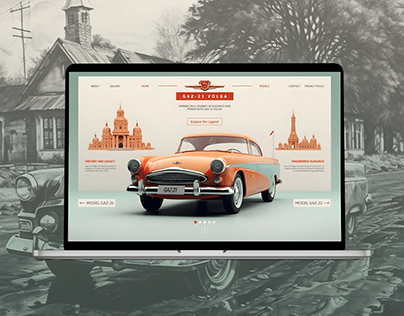 Web design: Gaz-21 Volga website (shot)