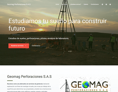 Diseño web para Geomag Perforaciones S.A.S