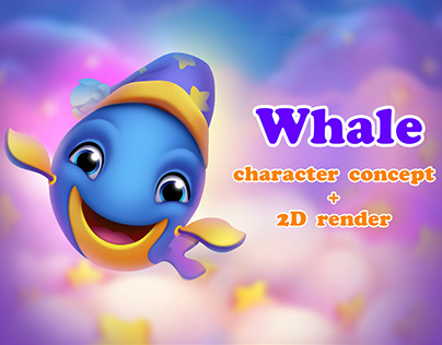 Project thumbnail - Whale render for the Fishdom (Playrix) *Casual Game Art