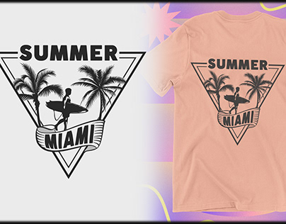 Summer Miami T-Shirt Design