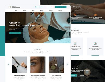 Medical cosmetology center | Landing page