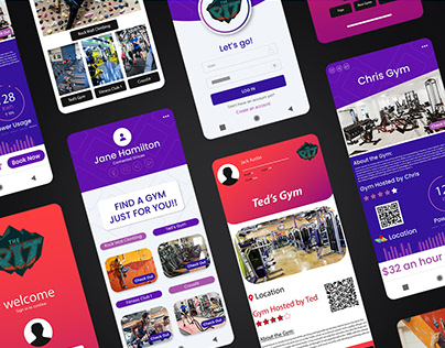 Gym App lay out design