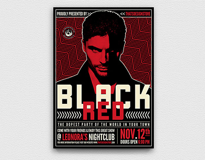 Black and Red Flyer Template V3