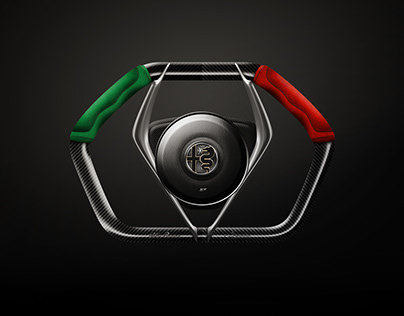 il Classico Alfa Romeo Steering Wheel by BELLEZZA ART