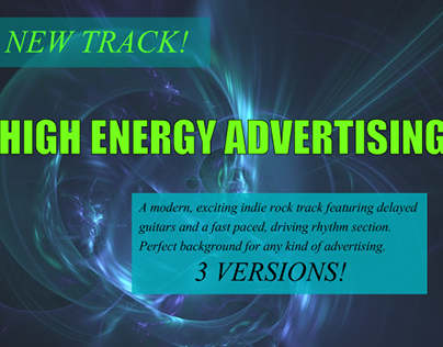 High Energy Advertising- Quality Background Music