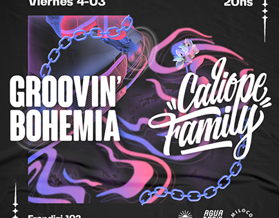 Flyer Groovin' Bohemia + Caliope