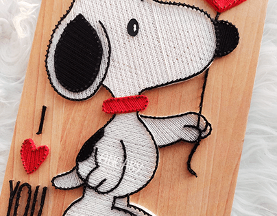 Handmade Snoopy - String art