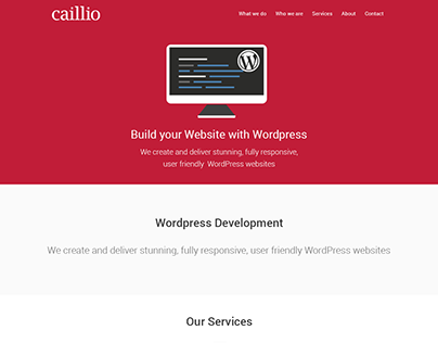 Caillio Wordpress Page Design