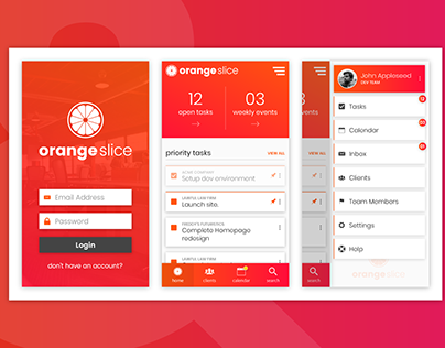 Orange Slice - App design, UX/UI Design