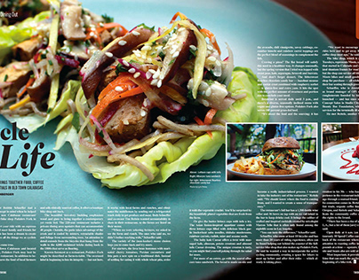 Food Feature magazine layout - layout + photography