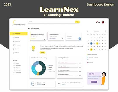LearnNex- Online Course Dashboard Design | UI