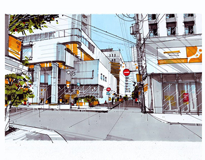 Osaka, Architecture Drawing