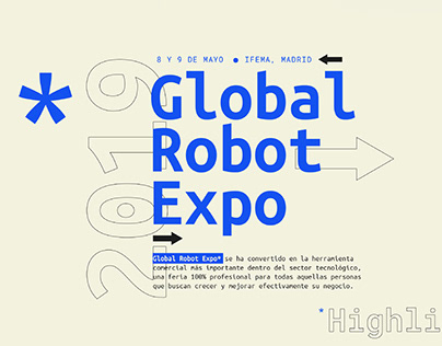 Global Robot Expo | Typographic system
