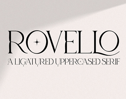 Project thumbnail - Rovello A Ligatured Uppercased Serif