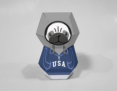 Papercraft Toys Series _ Doggy Hoodie Boy