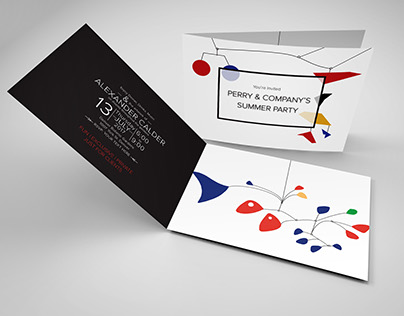 Perry & Co. Invite Concept. Alexander Calder Inspired.