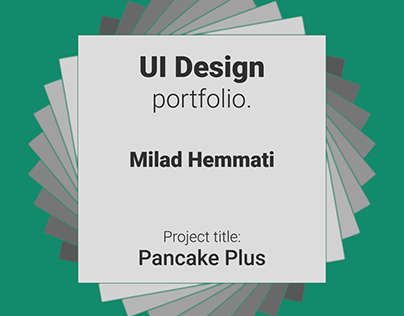 Pancake Plus - UI design using Adobe XD