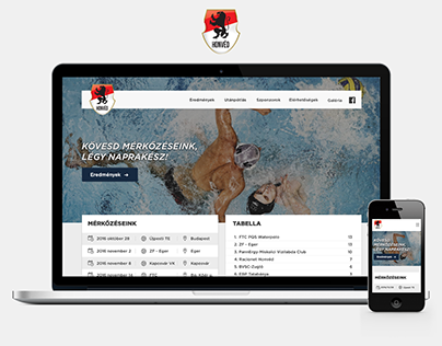 Honvéd Waterpolo Team website redesign concept