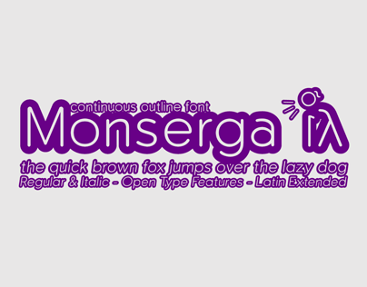 Monserga outline font