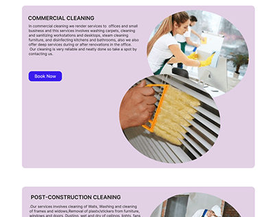 Cleaning Services Landpage