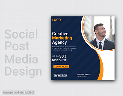 Creative marketing corporate social media post template