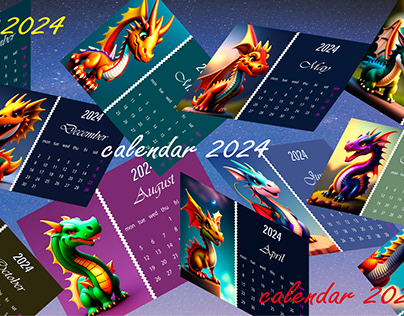 calendar 2024 with dragons