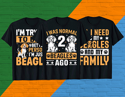 Beagle T-Shirt Design Bundle