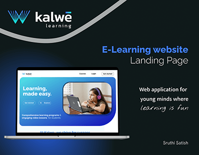 E-Learning website Landing page