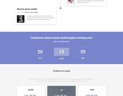 Event Agency Website UI Design