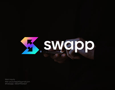Modern Crypto Swap Logo And Brand Identity Design